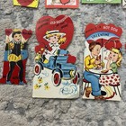 Lot Of 11 1940s Assorted Vintage Childrens Classroom Die Cut Valentine Day Cards