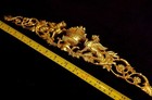 Large French Antique Empire Onlay Griffin Gold Gilt Dore Wall Applique Moulding