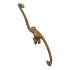 Vintage Cast Iron Gold Tone Monkey Hanging S Hook 8    Made In Japan