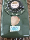 Vtg Rotary Wall Phone Avocado Green Bell System Western Electric 1960s 554 Read