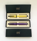 90 s Pair Cross Solo Ballpoint Pens Colors Yellow purple Retired New In Box