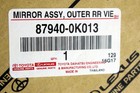 87940-0k013 Toyota Genuine Mirror Assy Outer Rear View Lh 879400k013 New Oem
