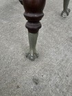 Vintage Wooden Piano Stool Adjustable Height Glass Claw Foot 4 Legged Free Ship