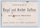 Victorian Dieter s Royal Amber Coffee Trade Card Child Kitten Antique Ad