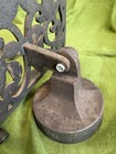 Cast Iron Cookbook Stand Vintage Recipe Holder Weighted Page Cords Brown Metal
