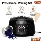 Professional Wax Warmer Heater Hair Removal Depilatory Waxing Kit Beans Sticks