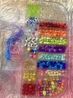 Jewelry Making Bead Kit  Assorted Beads   Strings  Clear Carry Case