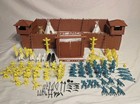 Vintage Toy 1990   s Marx Fort Apache Playset Bundle 60 Figurines   Extras