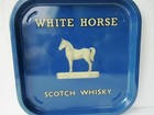 Vintage White Horse Scotch Whisky Advertising Tin Tray Distillery Collectibles f