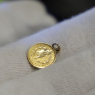 1850 s Type 1 Us  1 Gold Piece Solder With Pendant Bezel