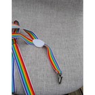 Vintage 80 s Rainbow Adjustable Suspenders Elastic Unisex Pride Festival Retro