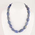Old Ancient Eastern Lapis Lazuli Beads Necklace   length   16 8in  131gram 