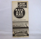Old Maine Central Railroad Rail Air Bus Service 1935 Timetable Boston   Vermont