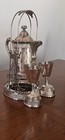 Antique Pairpoint Quadruple Silver Plate Water Pitcher Stand 20    C1880ships Free