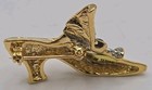 Vintage Gold Tone Rhinestone High Heel Shoe Brooch Pin     Made In Taiwan  Costume