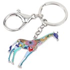 Doway Enamel Charms Giraffe Keychain Deer Gifts For Women   Alloy Animal Bag    