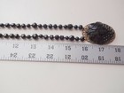 Vtg Antique 19th Century Victorian Black Onyx Mourning Cameo Necklace Exelent