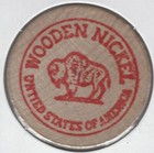 1921-1981  Roy   Sara Nickel 60th Wedding Anniversary  Buffalo Wooden Nickel