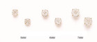 14k Solid Gold Basket Set 9-segment Cz Push Back Stud Earrings All Sizes Gift