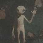 Vintage Alien Wall Art  Friendly Cryptid Sci-fi Decor  Cosmic Ufo Welcome Poster
