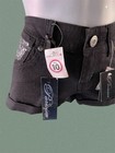 Select Parisian Black Denim Shorts Size 10 Sequin Pocket Detail - New With Tags