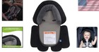 Infant Car Seat Head Support 3in1 Breathable Soft Insert Black Grey Toddler