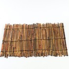 Vintage Bamboo Placemats Set Of 3 Rustic Wood Brown Tiki Bar Tropical Hawaii