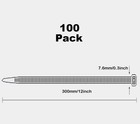 100 Pack 12 Inch Black Heavy Duty Zip Ties Thick Cable Ties With 120 Lbs Tensile