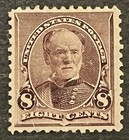 Travelstamps  1890-93 Us Stamps Scott  225 Mogh  8 Cent Sherman Centered Fault
