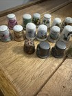 Thimbles Mixed Lot Of 22   Hand Painted  Pewter  Metal   Wildlife  Birds   More