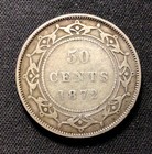 1872 H Newfoundland Silver  50 Cents  Enn Coins