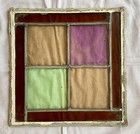 Leaded Victorian Style Stained Glass Window Panel  Original C  1900 