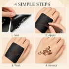 18 Sheets 97pcs Henna Tattoo Stencil Kit  Reusable Mehndi Templates For Black1