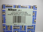 Nikon 62-72mm Ur-1 Metal Step Up Filter Ring With Original Nikon Box