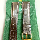 Rolex Genuine Crocodile Leather Band 20x16mm Coffee Brown Gold Buckle