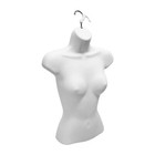 2 Pc Female Torso Mannequin Display Woman Hanging Dress Body Form White