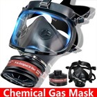 Chemical Gas Mask Full Face Soviet Military Respirator With 1pc 40mm Filter Box 