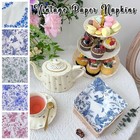 Retro Floral Printed Disposable Napkins Restaurant Decors Tableware Supplies 