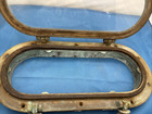 Vintage Brass Bronze 16  Oval Porthole Maritime Nautical Decor Repurpose