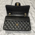 Chanel Black Quilted Cc Bag With Gold Chain Shoulder Strap