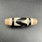 Indo Tibetan Himalayan  Agate Dzi Amulet Prayer Pendant Bead Rare