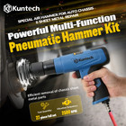 27pcs Air Hammer Kit 2500 Bpm Pneumatic Hammers Chisels Set W carry Case