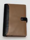 Filofax Taupe black Leather Personal Nappa Agenda planner  25136