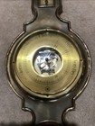 West Wood Thermometer Barometer Hair- Hygrometer Heavy Brass  Germany