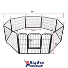 24 Inch 8 Panels Tall Cat Dog Playpen Large Crate Fence Pet Kennel Exercise Cage