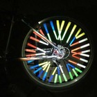72pcs Reflective Bike Spoke Skins Covers Motorcycle Colorful Wheel Decorations