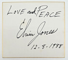 Elvin Jones Peace   Love Autographed Board  Nagasaki 1988   photos Not Included 