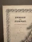 1855 Antique Colton Atlas Map Of Norway And Sweden  Original 