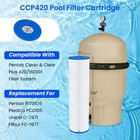 4-pack Ccp420 Pool Filter Cartridges Replacement For Pentair Clean 420