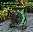 1500w Greenhouse Heater With Digital Thermostat   Safety Overheat Protection